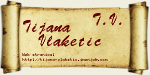 Tijana Vlaketić vizit kartica